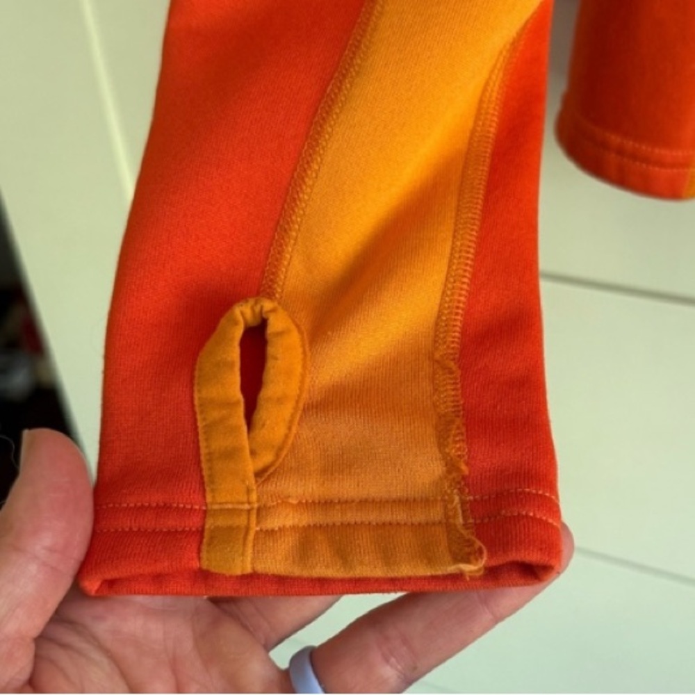 Patagonia Women's Orange and Red Half-Zip Turtleneck Pullover - Picture 2 of 3